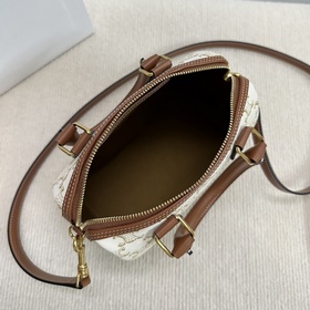Подлинный продукт Новинка CELINE Кожаная сумка-бостон с небольши