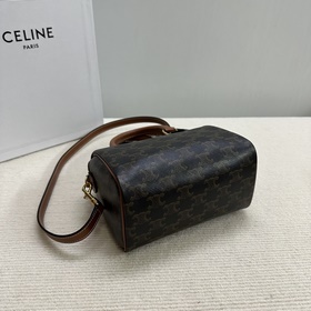 Подлинный продукт Новинка CELINE Кожаная сумка-бостон с небольши