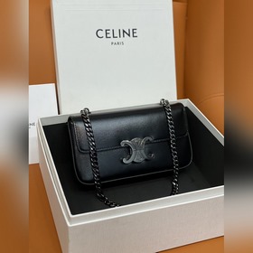Подлинный Celine * Маленькая багетная сумка 197993# Золотистая це