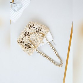 CHANEL COCO BEACH BAG Ажурный дизайн и плетение из рафии Размеры：