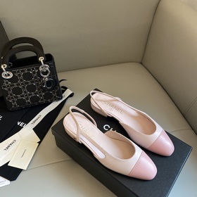 【Chanel】 Новая серия туфель с открытым пяткой от Chanel!  Кажда