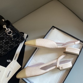 【Chanel】 Новая серия туфель с открытым пяткой от Chanel!  Кажда