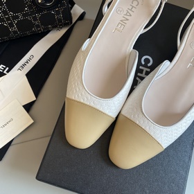 【Chanel】 Новая серия туфель с открытой пяткой от Chanel!  Кажда