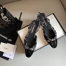【Chanel】 Новая серия туфель с открытой пяткой от Chanel!  Кажда