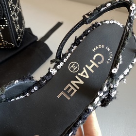 【Chanel】 Новая серия туфель с открытой пяткой от Chanel!  Кажда