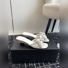 CHANEL 24ss балетки с бантиком Остались в запасе, кожаная подошв