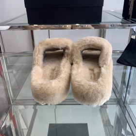 Chanel 24ss Осень-зима Новые тапочки на толстой подошве Пушистые
