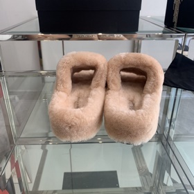 Chanel 24ss Осень-зима Новые тапочки на толстой подошве Пушистые