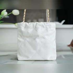 23s Весна-лето 2022 Новая модель 22Mini bag Кожа белого цвета Дол