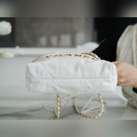 23s Весна-лето 2022 Новая модель 22Mini bag Кожа белого цвета Дол