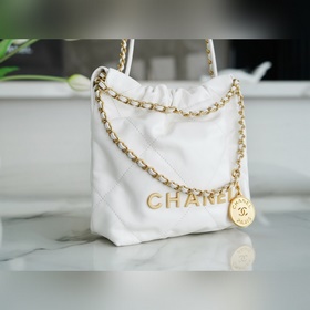 23s Весна-лето 2022 Новая модель 22Mini bag Кожа белого цвета Дол
