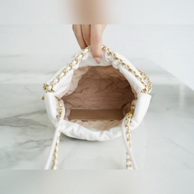23s Весна-лето 2022 Новая модель 22Mini bag Кожа белого цвета Дол
