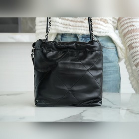Chanel 23S 22Mini сумка черно-серебристая Долгожданная мини-сумка
