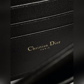 Подлинная  lady Dior сумочка-клатч «Черная лакированная кожа» Э