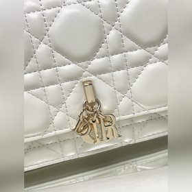 Подлинный продукт, высокое качество Lady Dior сумочка-клатч «бел