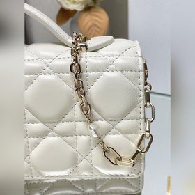 Подлинный продукт, высокое качество Lady Dior сумочка-клатч «бел