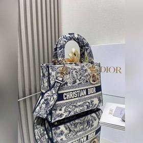 Подлинный продукт  【Синяя сумка с вышивкой «Пять клеток» и логот