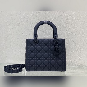 Подлинный Dior с пятью матовыми черными клетками Lady Dior сумка