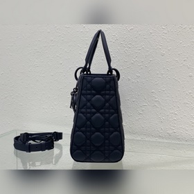 Подлинный Dior с пятью матовыми черными клетками Lady Dior сумка 