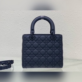 Подлинный Dior с пятью матовыми черными клетками Lady Dior сумка 