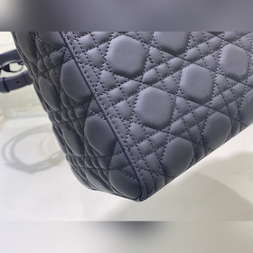 Подлинный Dior с пятью матовыми черными клетками Lady Dior сумка 