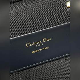 Подлинная новая мини-сумка Dior 30 Montaigne Vanity из синей ткан