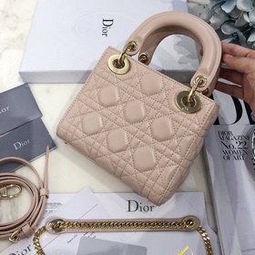 Подлинный продукт  Dior Mini lady classic серия Диана всегда бы
