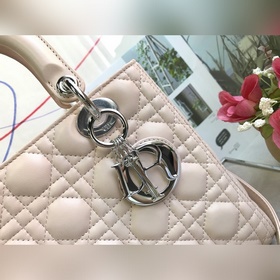 Подлинный продукт Dior Lady 5 44550 из кожи ягненка, классическая