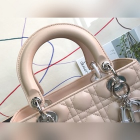 Подлинный продукт Dior Lady 5 44550 из кожи ягненка, классическая