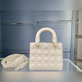 Подлинный Lady Dior My 20 см Четыре матовых эмблемы — глубокое по
