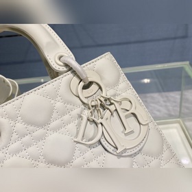 Подлинный Lady Dior My 20 см Четыре матовых эмблемы — глубокое по