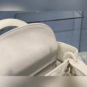 Подлинный Lady Dior My 20 см Четыре матовых эмблемы — глубокое по