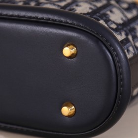 Маленькая сумка Cest Dior синего цвета с принтом Oblique, эксклюз