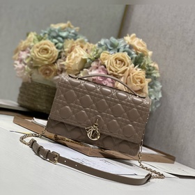 Подлинный продукт высокого качества сумка MISS DIOR «серо-коричне