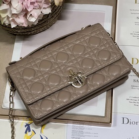 Подлинный продукт высокого качества сумка MISS DIOR «серо-коричне