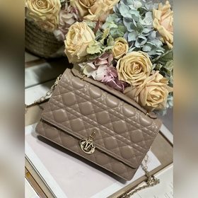 Подлинный продукт высокого качества сумка MISS DIOR «серо-коричне