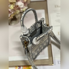Подлинная мини-сумка для телефона Dior BOOK TOTE «Old Flower Grey