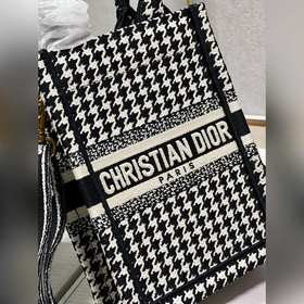 Подлинная мини-сумка для телефона Dior BOOK TOTE (в клетку) Эта с