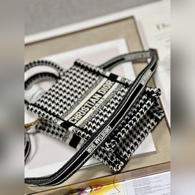 Подлинная мини-сумка для телефона Dior BOOK TOTE (в клетку) Эта с