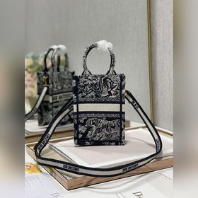 Подлинная мини-сумка для телефона Dior BOOK TOTE (новый синий тиг