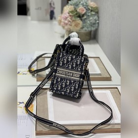 Подлинная мини-сумка для телефона Dior BOOK TOTE (старый синий цв