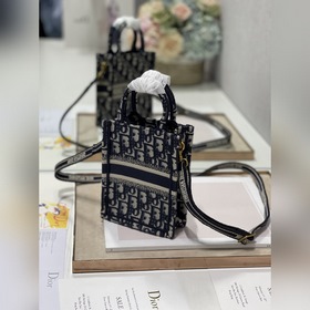 Подлинная мини-сумка для телефона Dior BOOK TOTE (старый синий цв