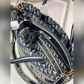 Подлинная сумка Dior с вышивкой «Синяя сумка с плечевым ремнем и 