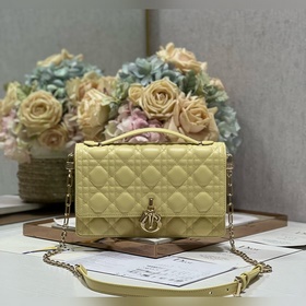 Подлинный продукт высокого качества сумка MISS DIOR «желтая» Эта