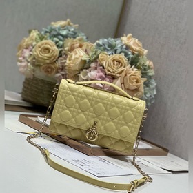 Подлинный продукт высокого качества сумка MISS DIOR «желтая» Эта 