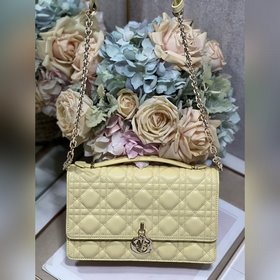Подлинный продукт высокого качества сумка MISS DIOR «желтая» Эта 