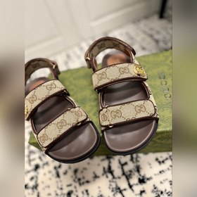 GUCCI · Гуччи Новые сандалии на плоской подошве с липучкой из кол