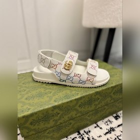 GUCCI · Гуччи Новые сандалии на плоской подошве с липучкой из кол