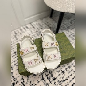 GUCCI · Гуччи Новые сандалии на плоской подошве с липучкой из кол