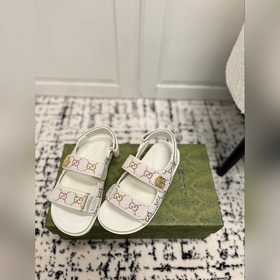 GUCCI · Гуччи Новые сандалии на плоской подошве с липучкой из кол